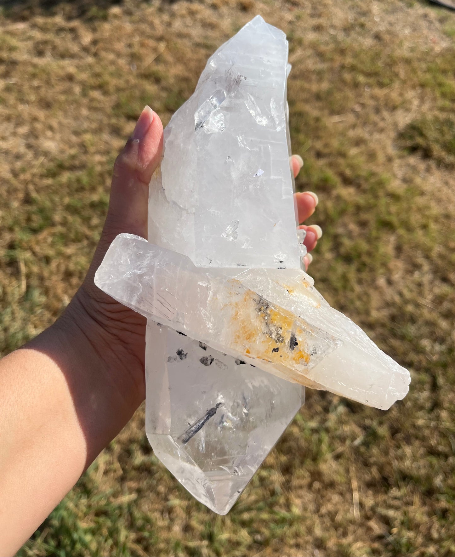 Red Rutilated Quartz Skull