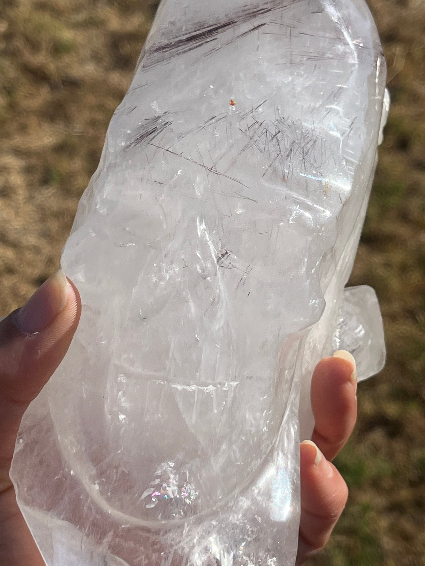 Red Rutilated Quartz Skull