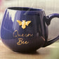 Queen Bee Navy Rounded Mug