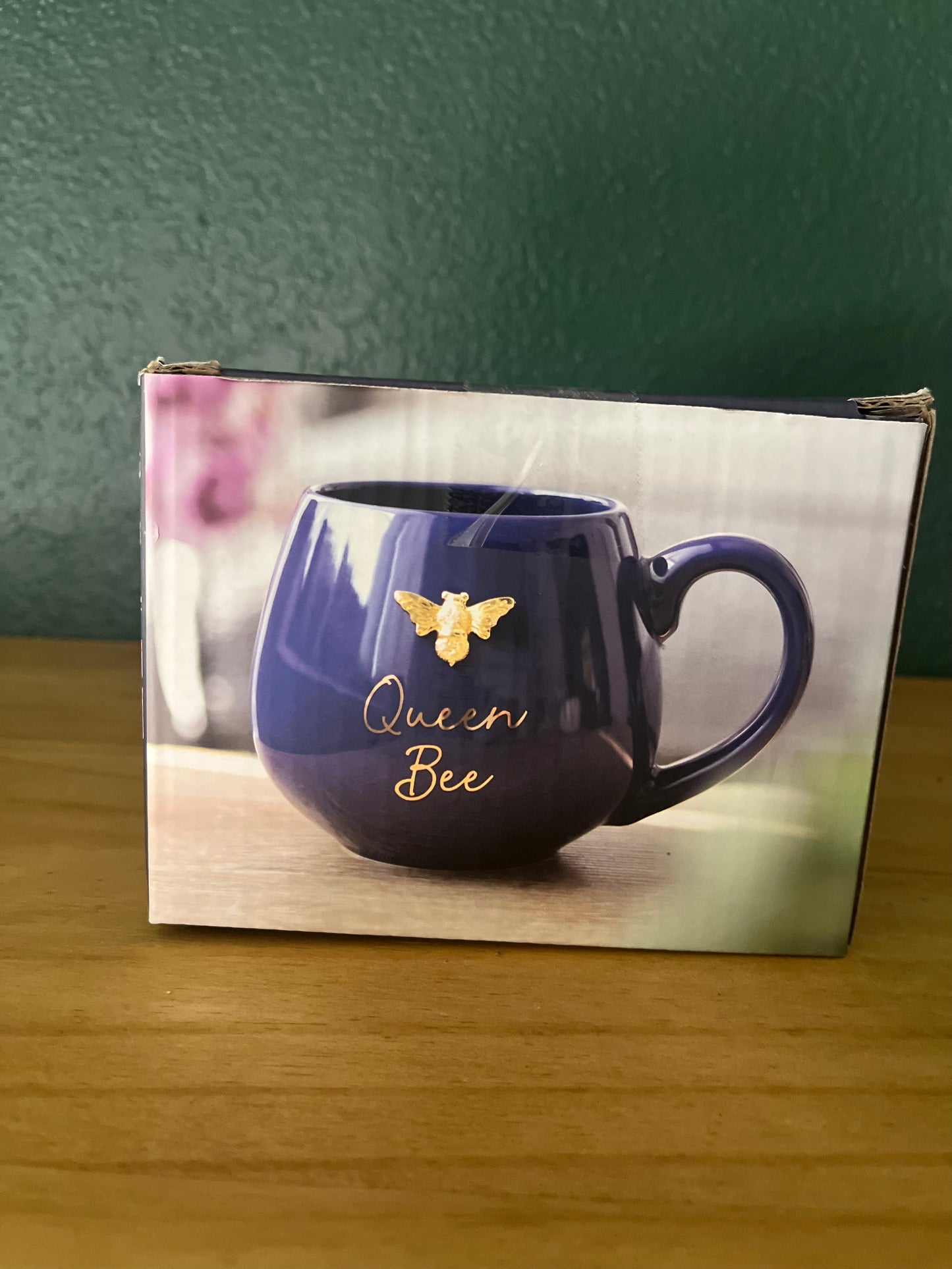 Queen Bee Navy Rounded Mug