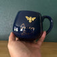 Queen Bee Navy Rounded Mug