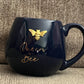 Queen Bee Navy Rounded Mug