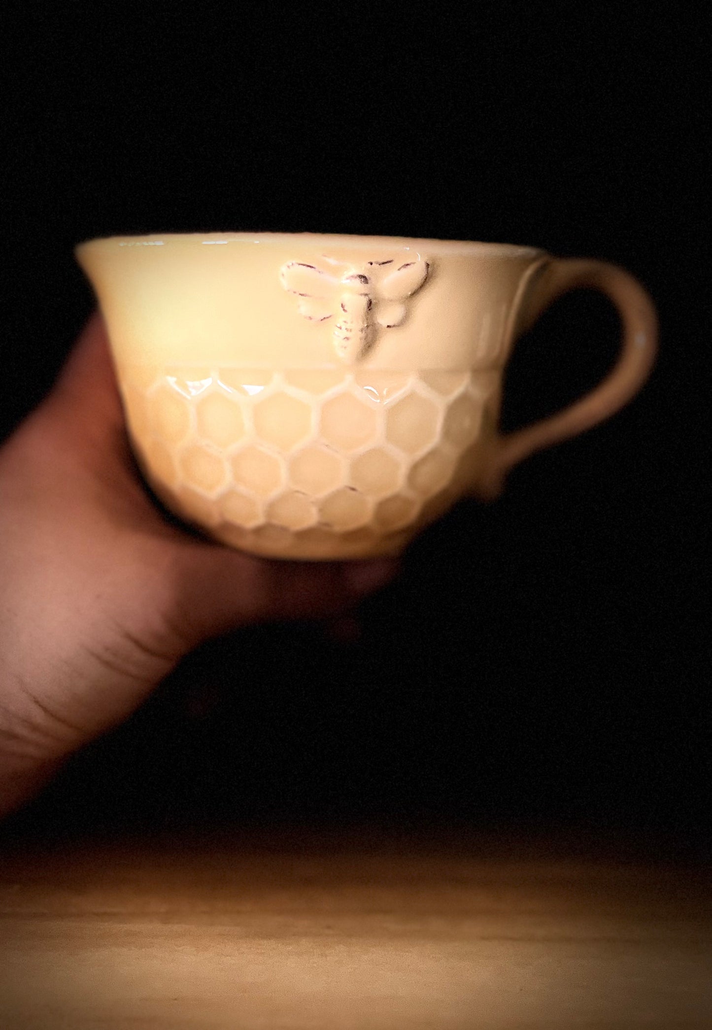 Teacup and Saucer Honeycomb Design - Mug