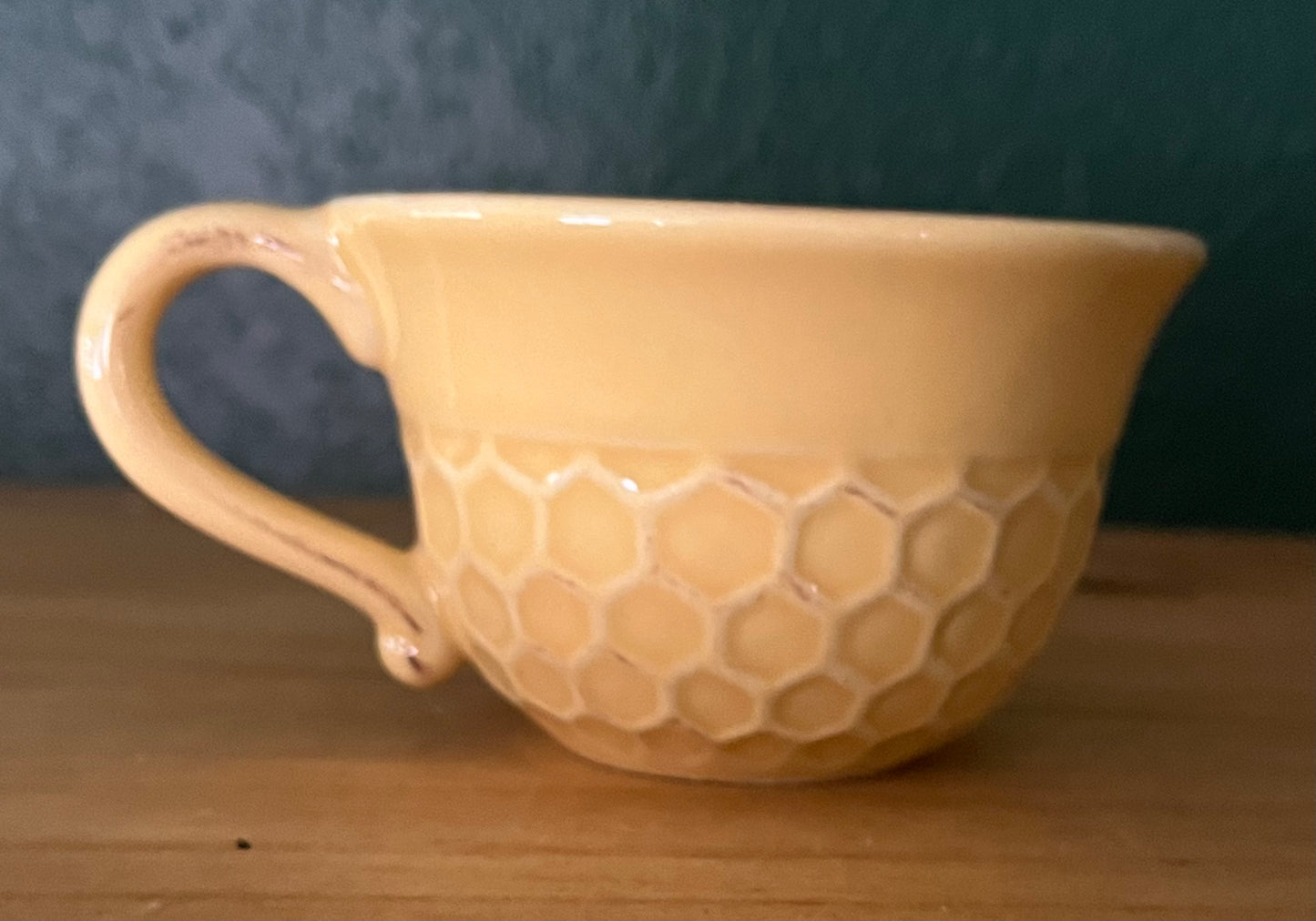 Teacup and Saucer Honeycomb Design - Mug