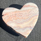 Pink Lace Agate Heart w/druzy