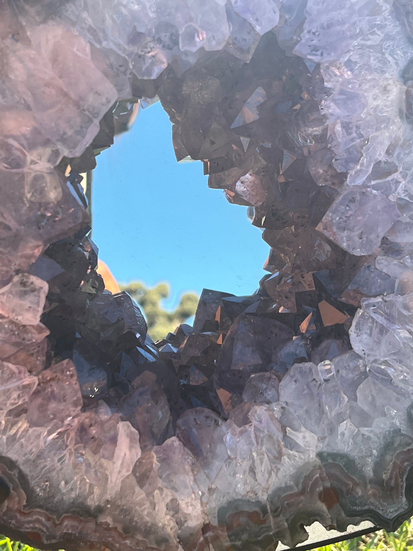 Amethyst and Agate Mirror