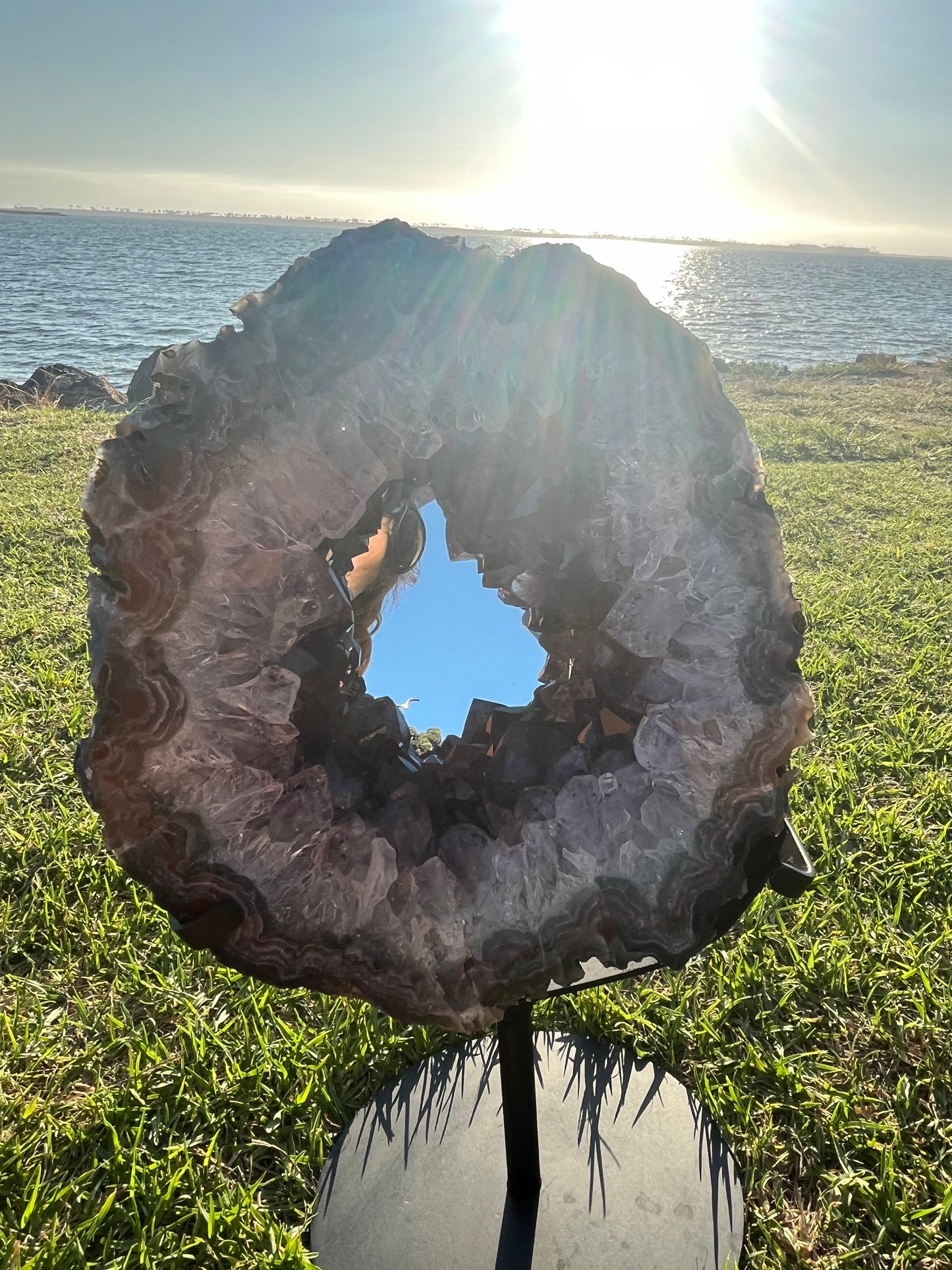 Amethyst and Agate Mirror