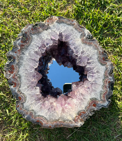 Amethyst and Agate Mirror