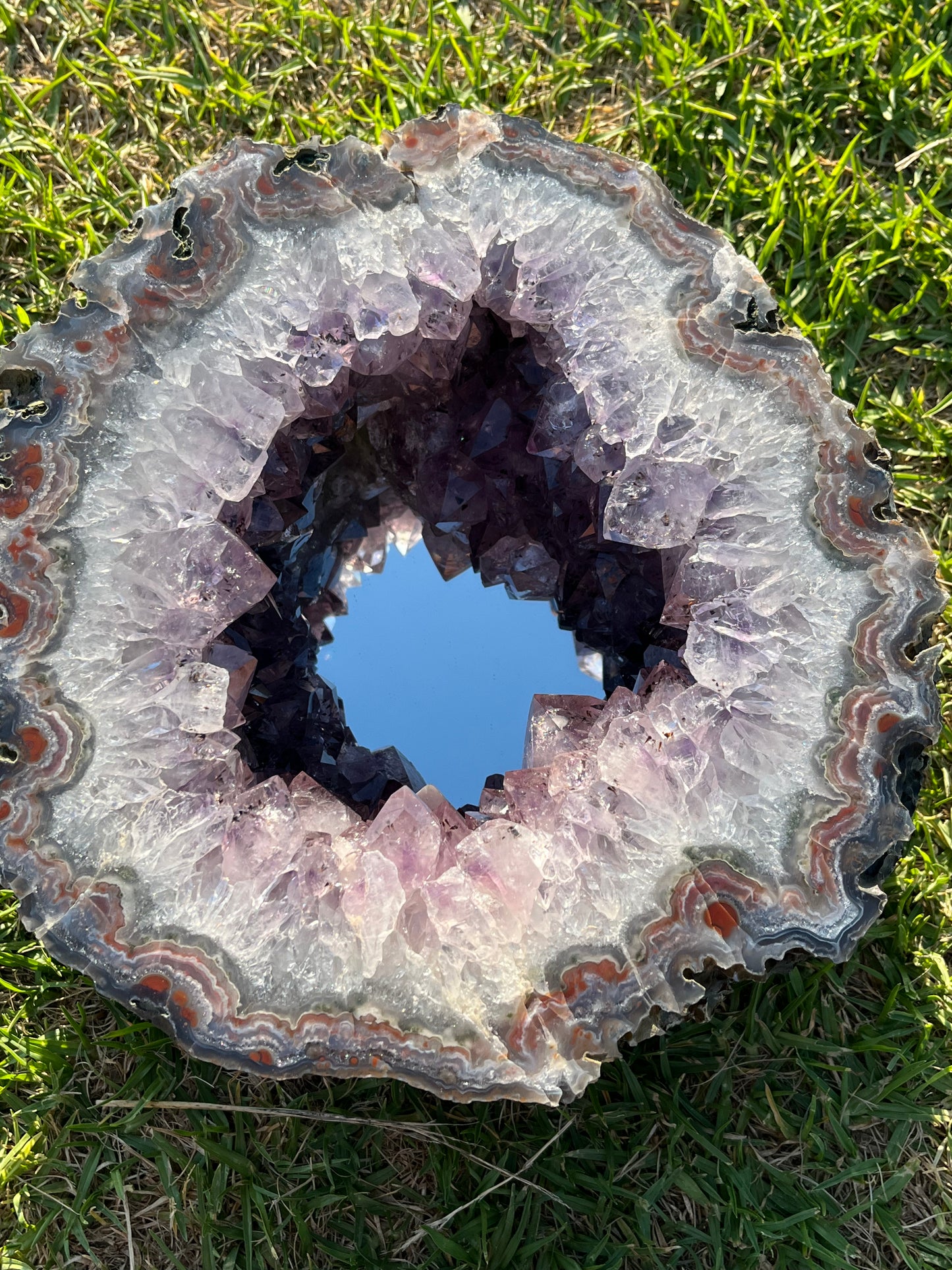 Amethyst and Agate Mirror