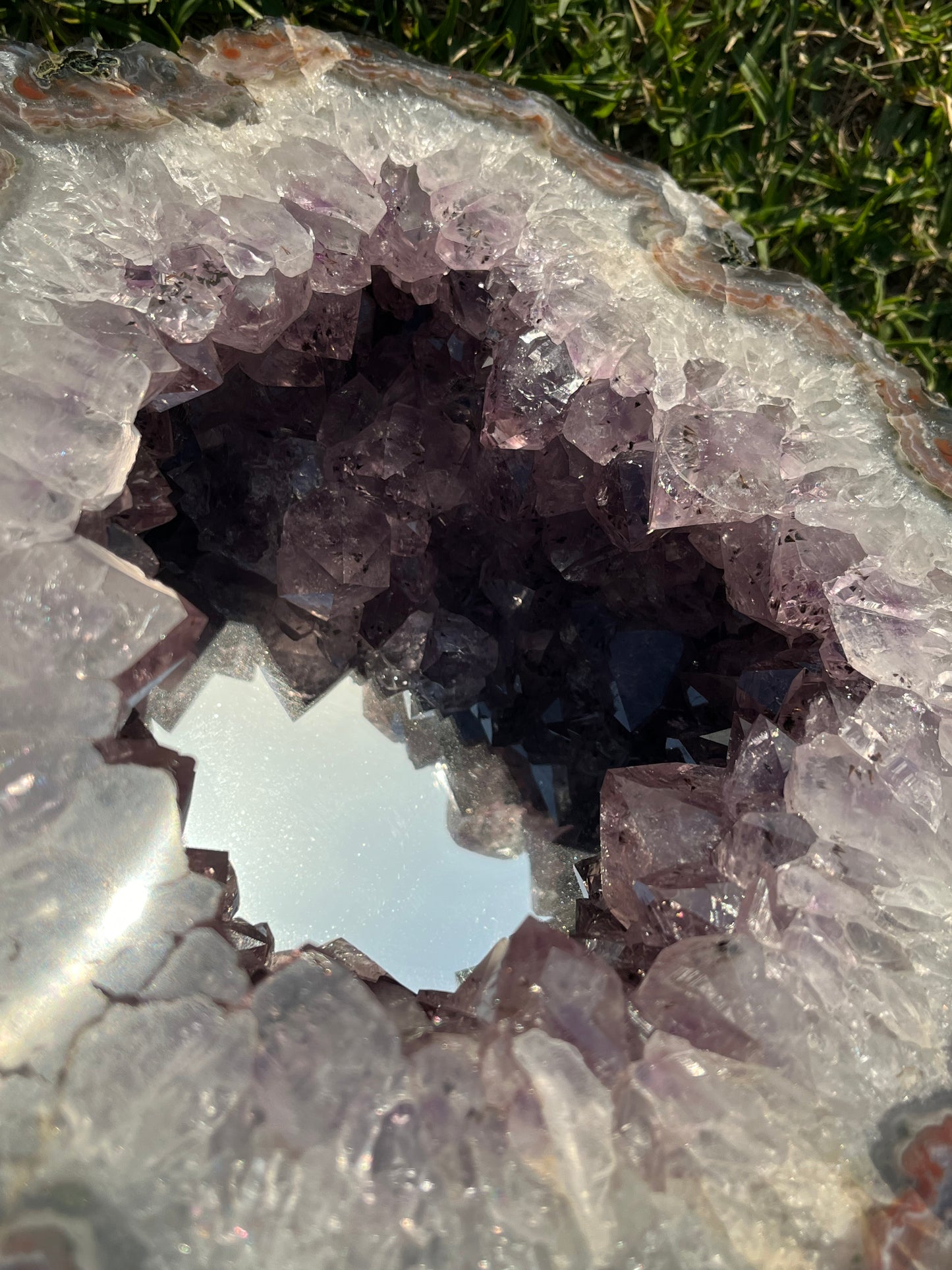 Amethyst and Agate Mirror