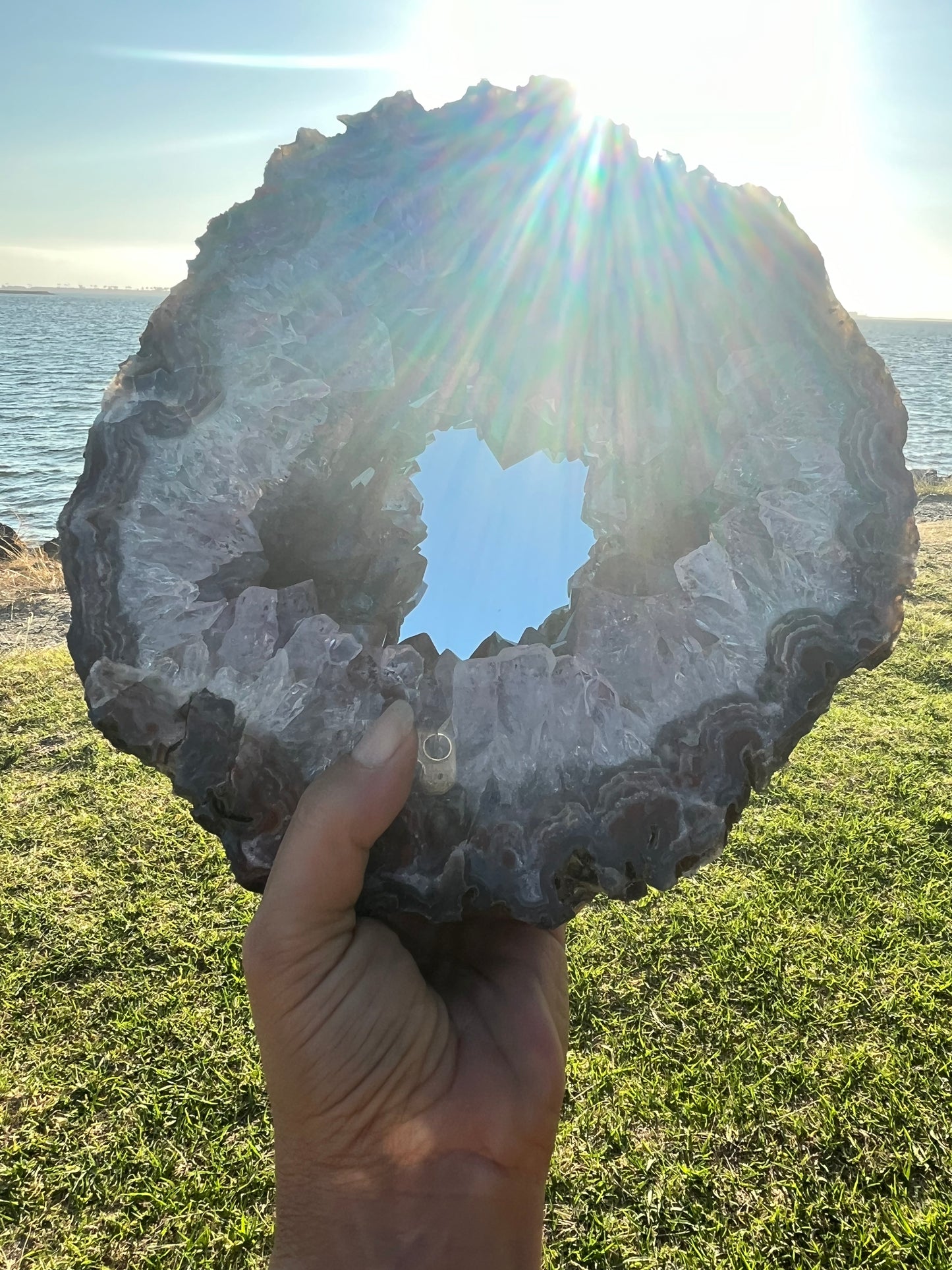 Amethyst and Agate Mirror