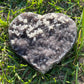 Amethyst Heart with Delicate Calcite Flowers