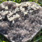 Amethyst Heart with Delicate Calcite Flowers