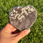 Amethyst Heart with Delicate Calcite Flowers