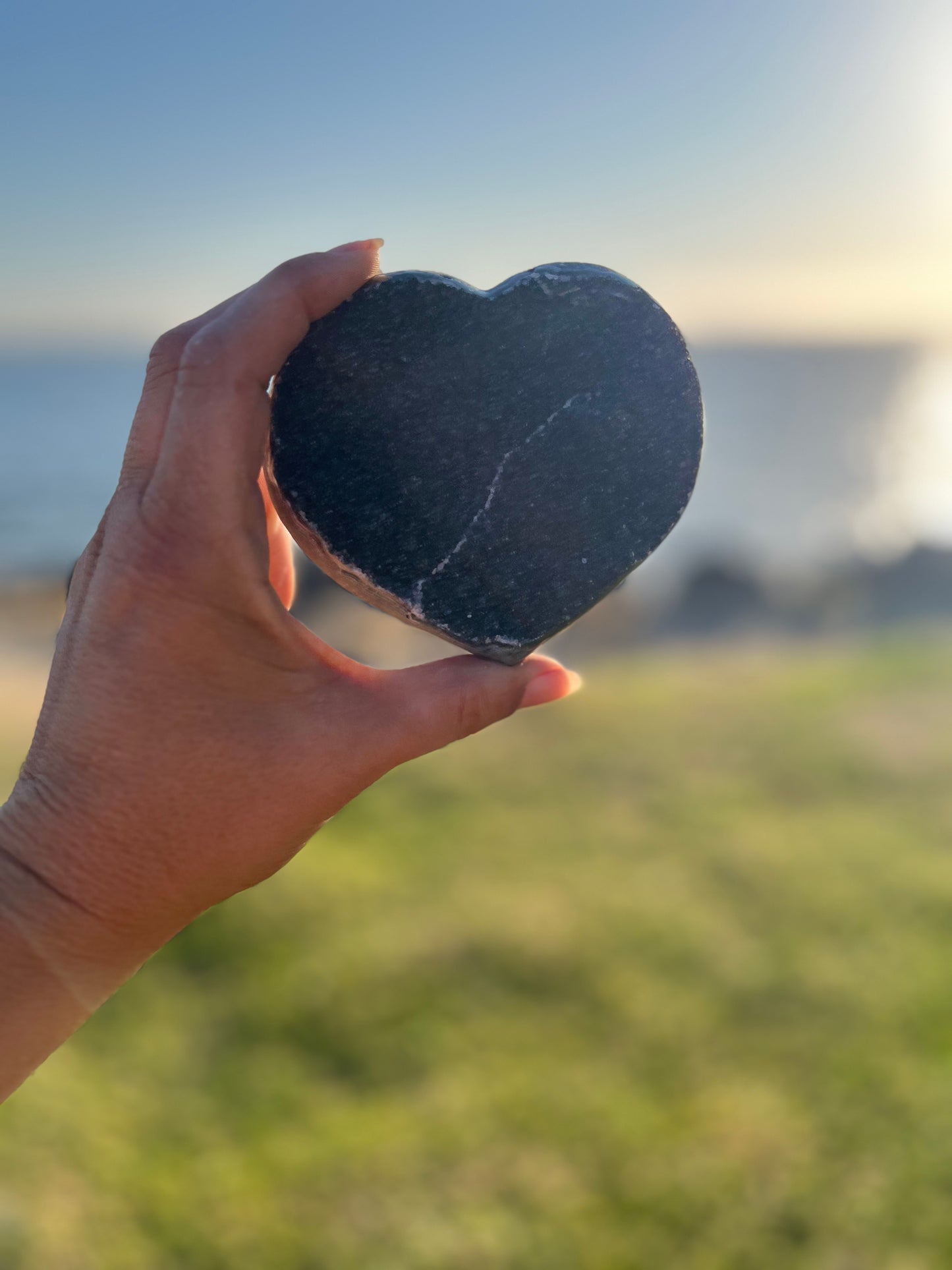 Black Amethyst Heart