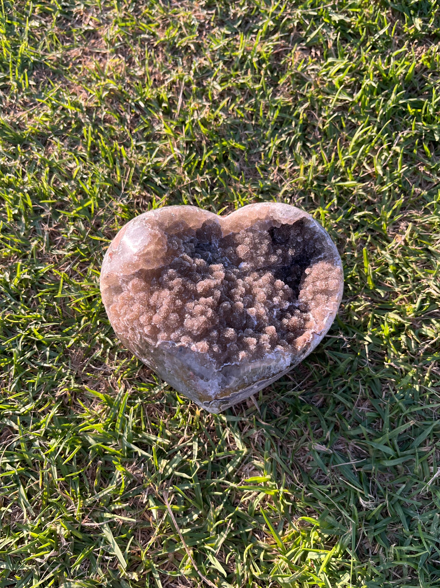 Chocolate Sugar Amethyst Heart