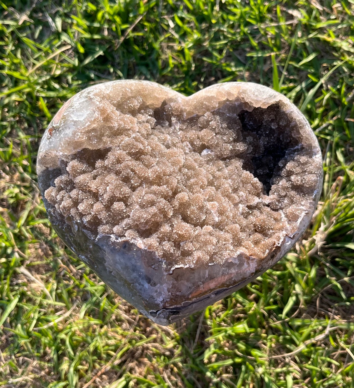 Chocolate Sugar Amethyst Heart