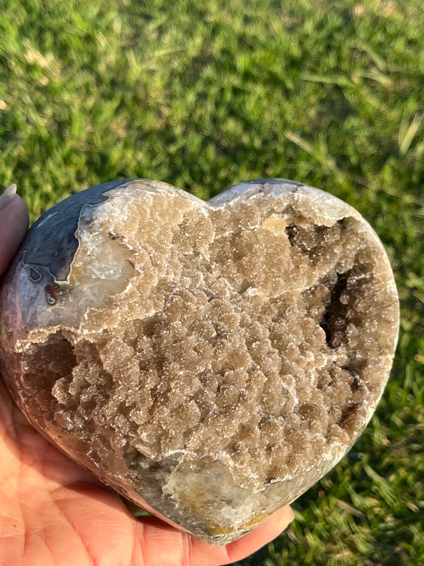 Chocolate Sugar Amethyst Heart