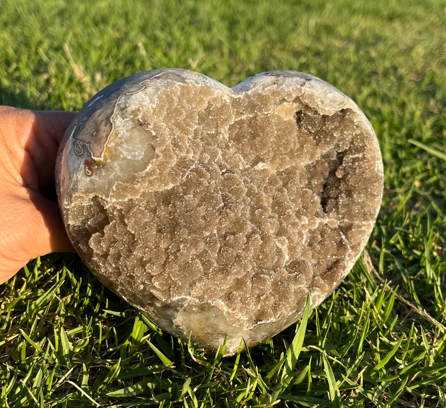 Chocolate Sugar Amethyst Heart