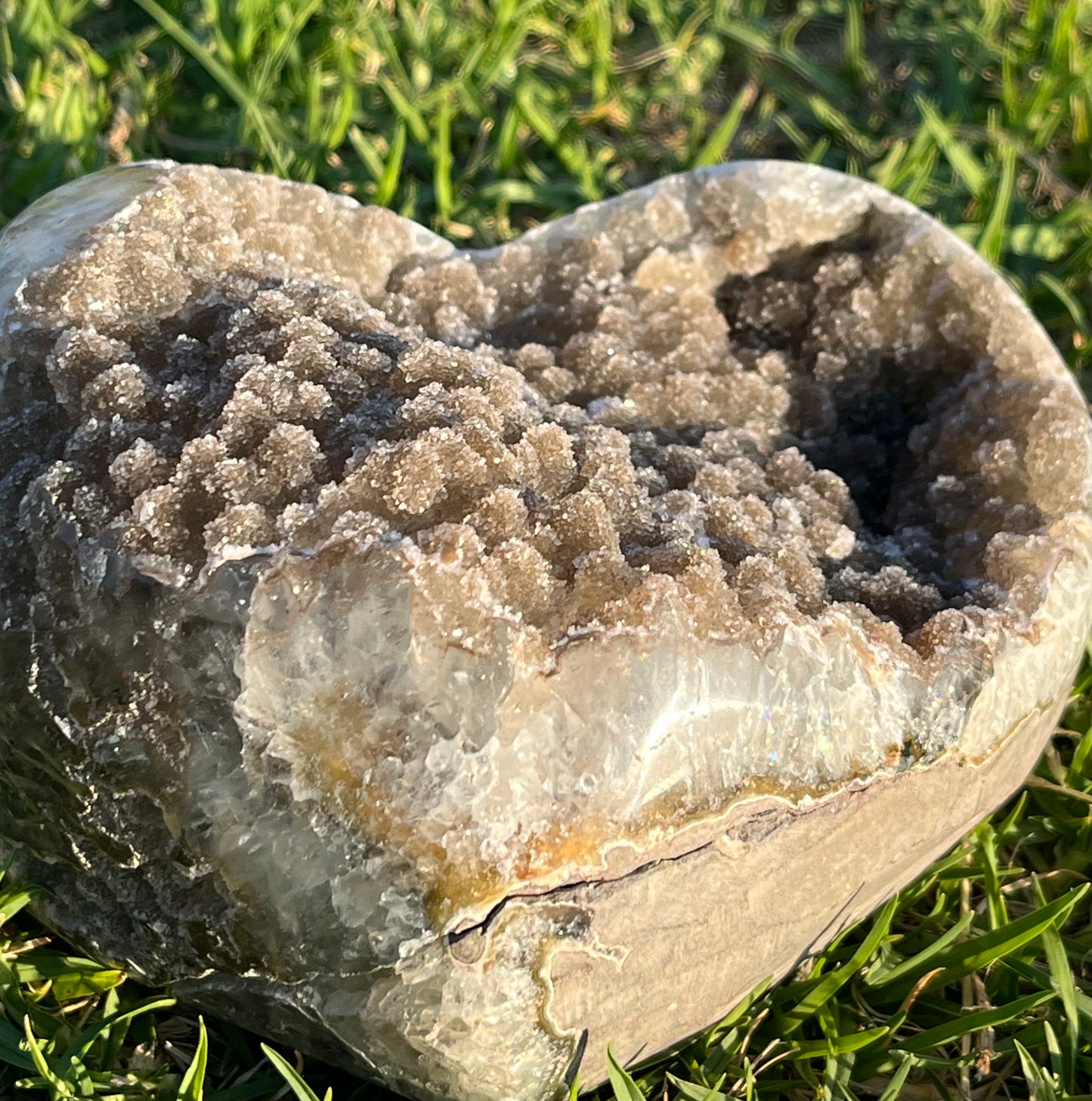 Chocolate Sugar Amethyst Heart