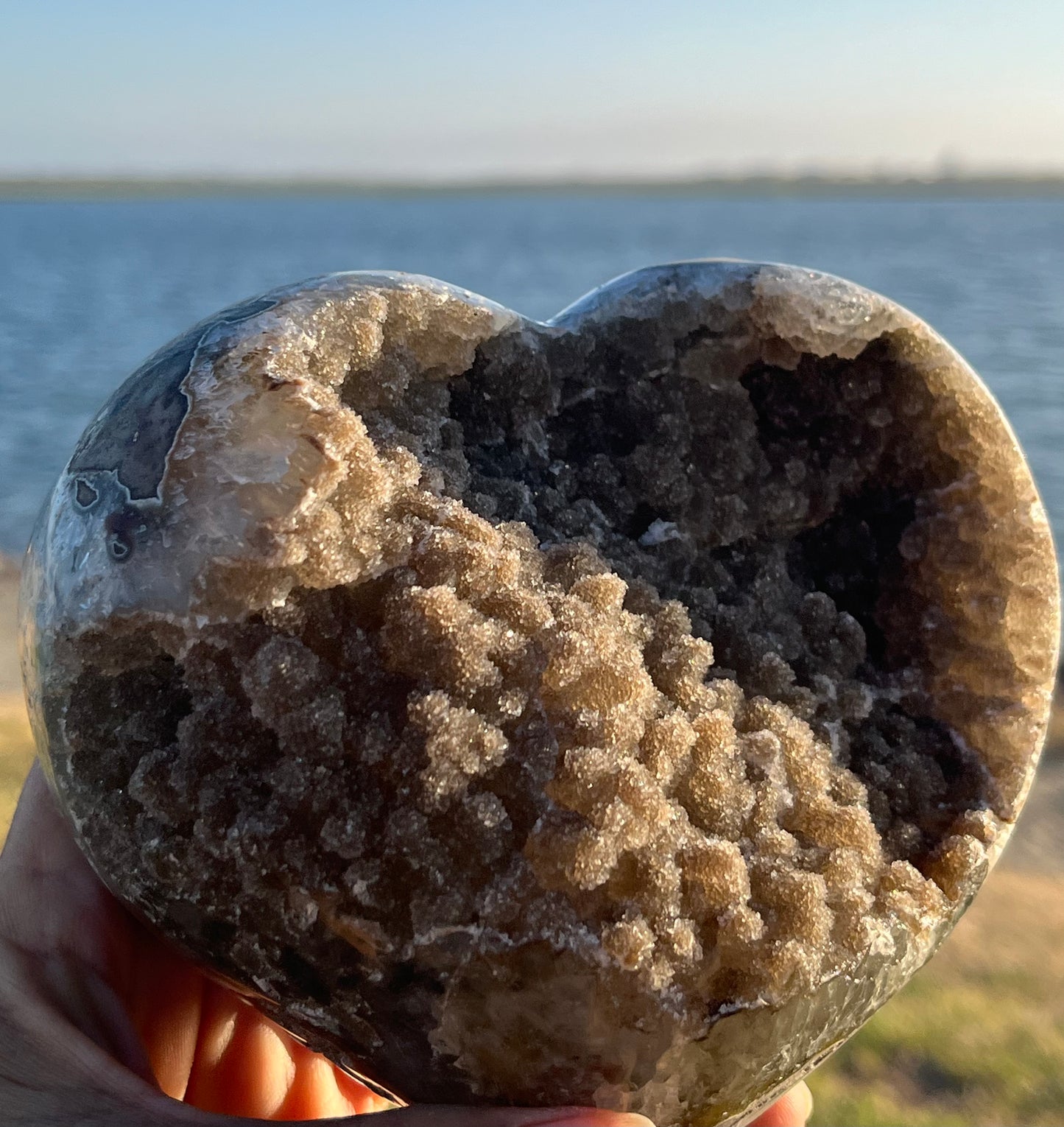 Chocolate Sugar Amethyst Heart