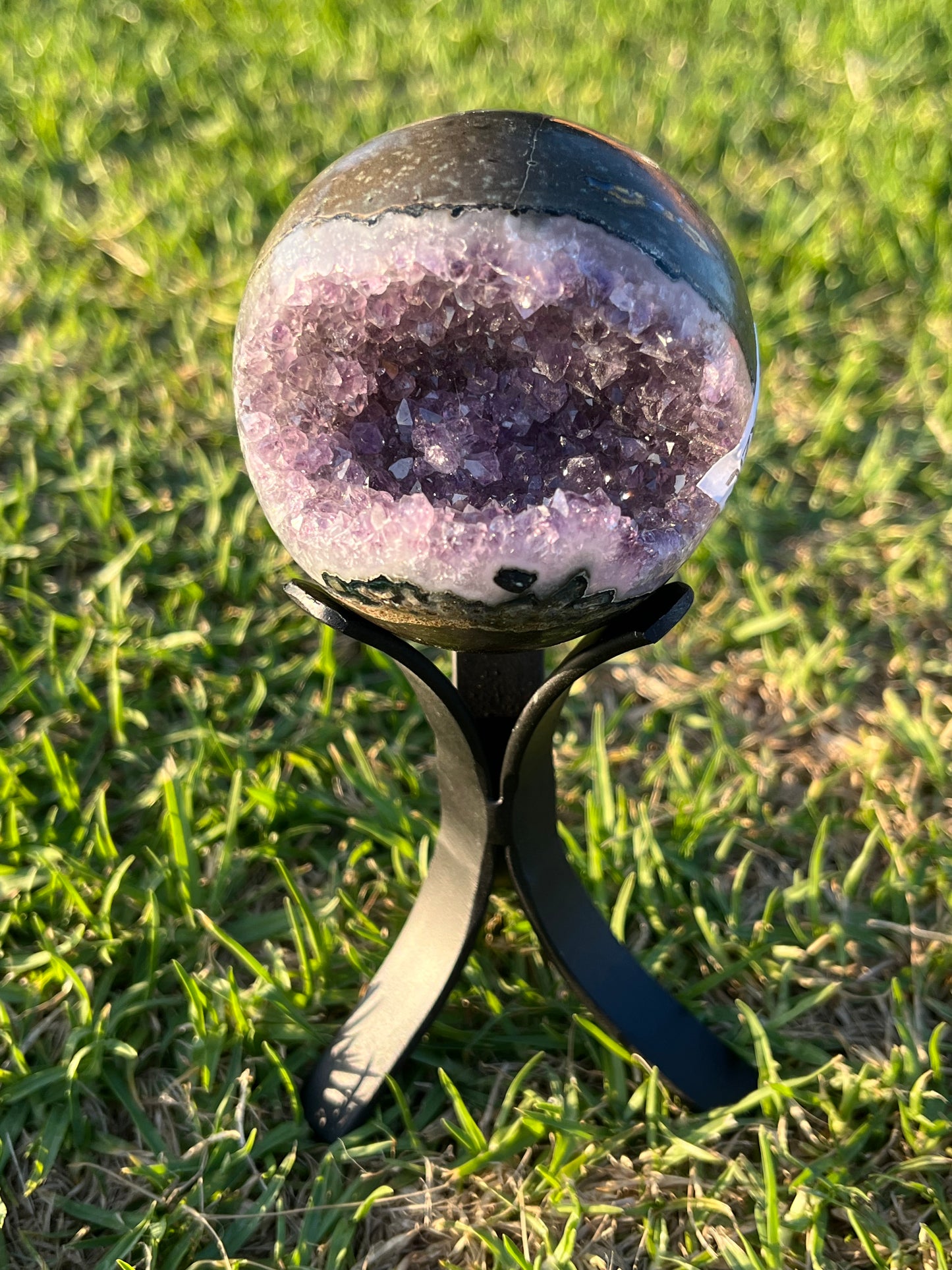 Amethyst Spheres on Stand