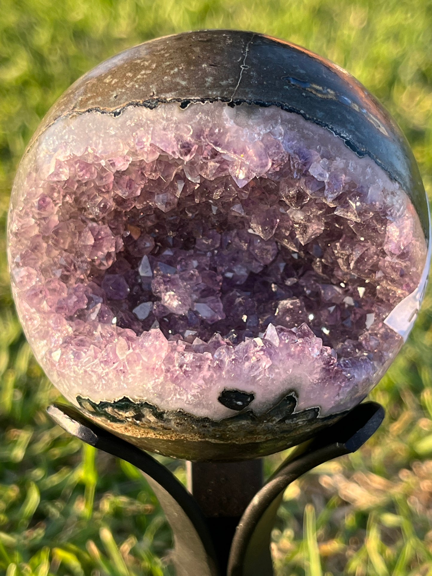 Amethyst Spheres on Stand