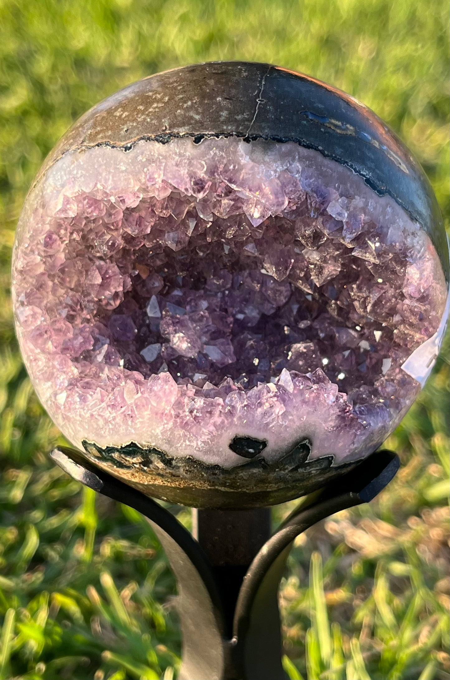 Amethyst Spheres on Stand