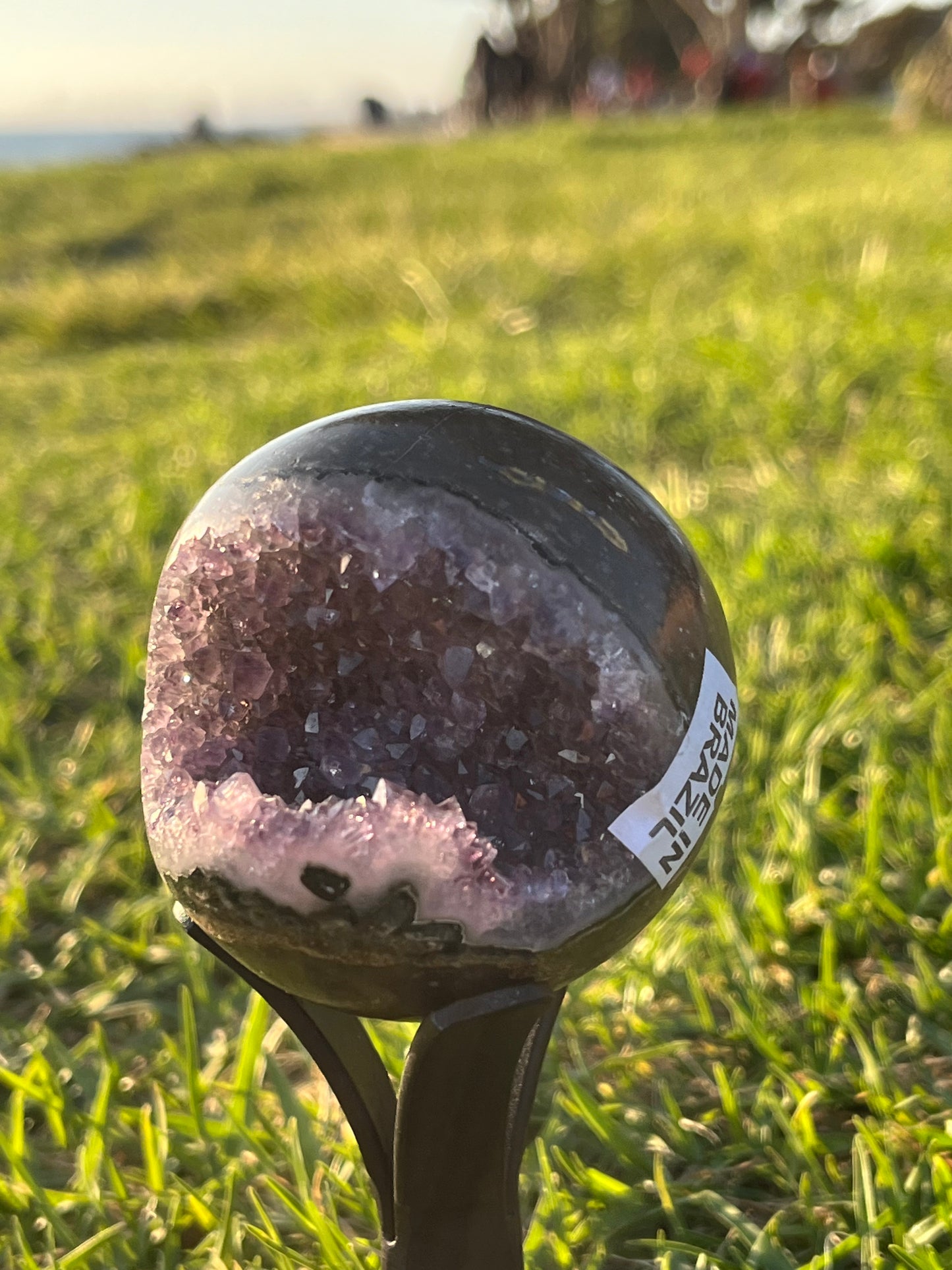 Amethyst Spheres on Stand