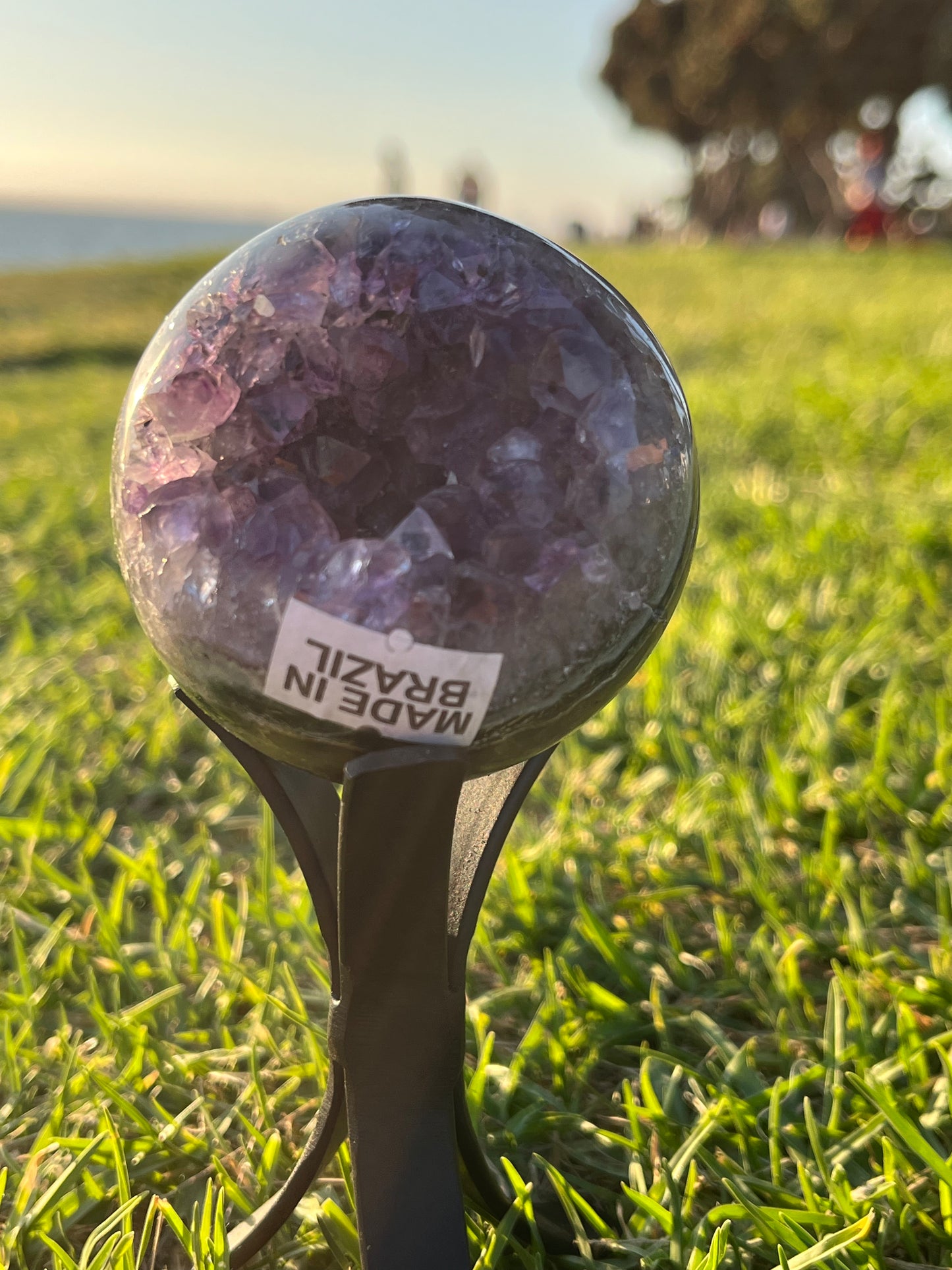 Amethyst Spheres on Stand