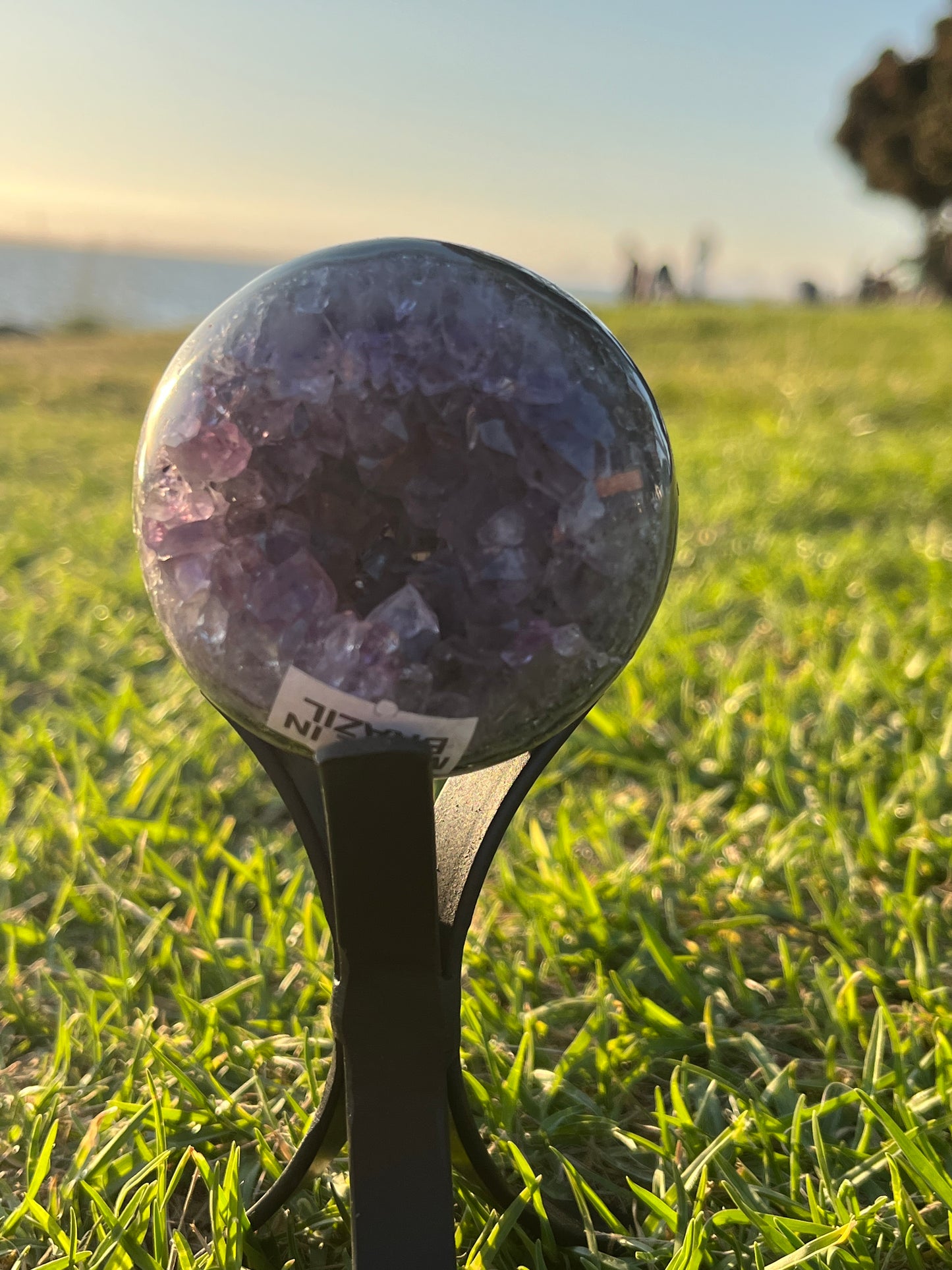 Amethyst Spheres on Stand