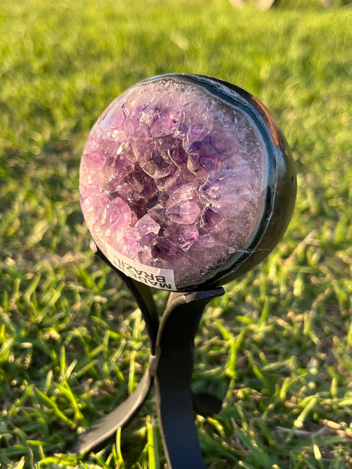 Amethyst Spheres on Stand