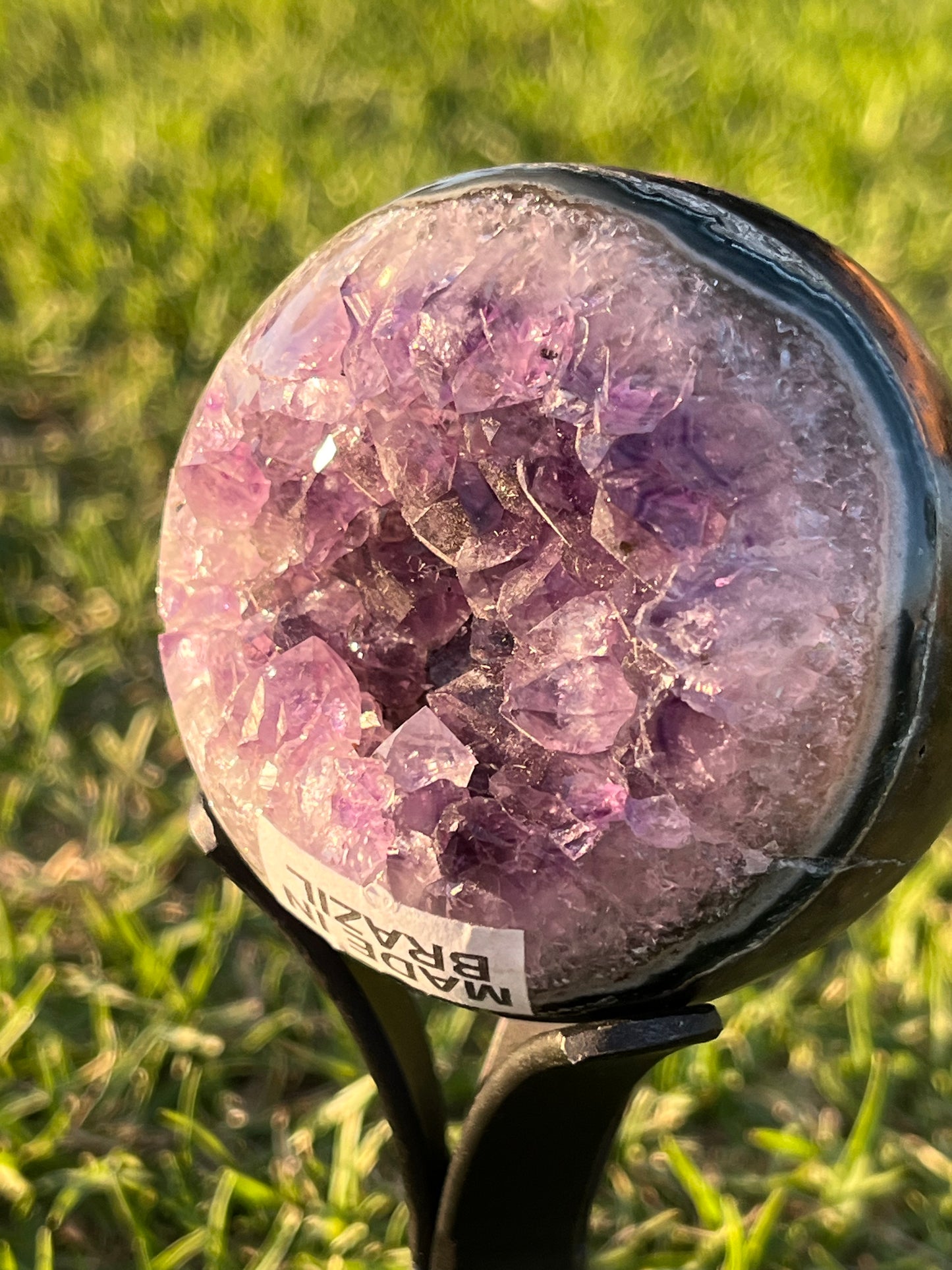 Amethyst Spheres on Stand