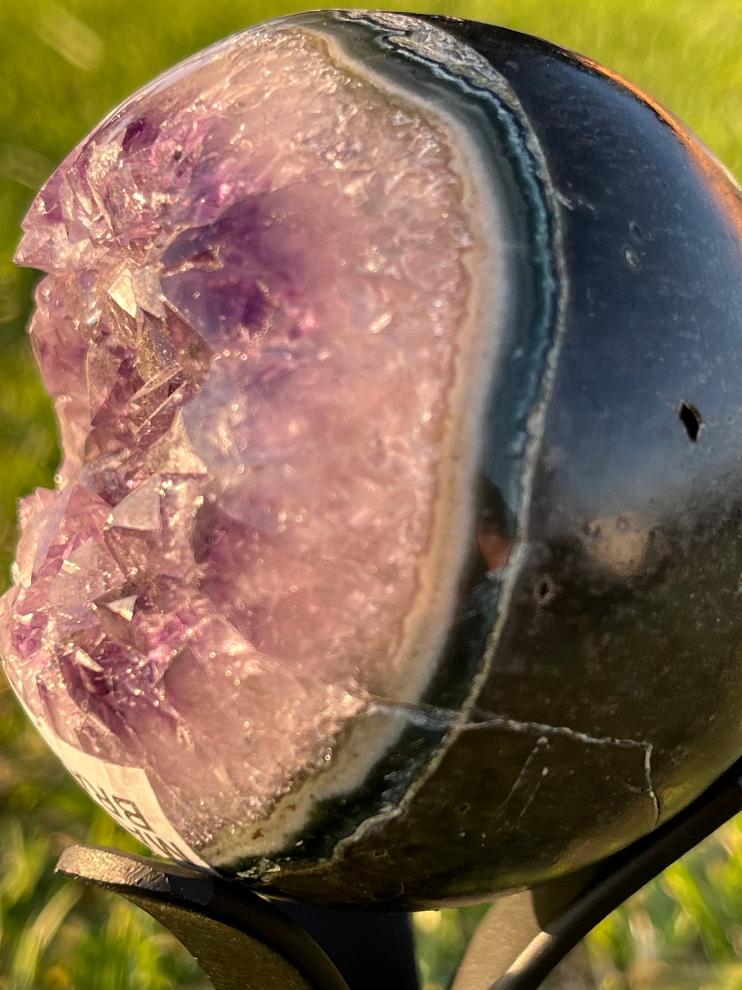 Amethyst Spheres on Stand