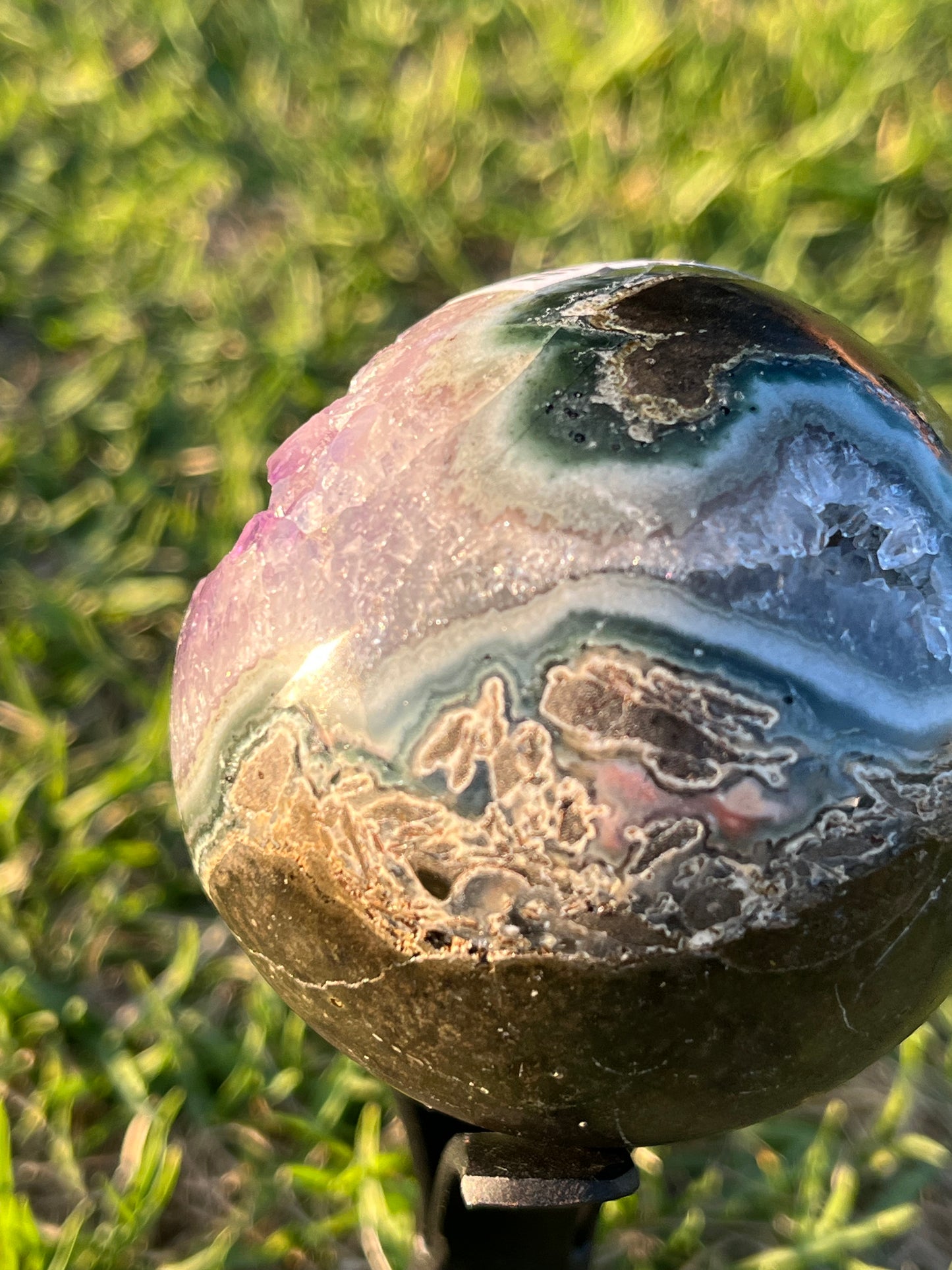 Amethyst Spheres on Stand