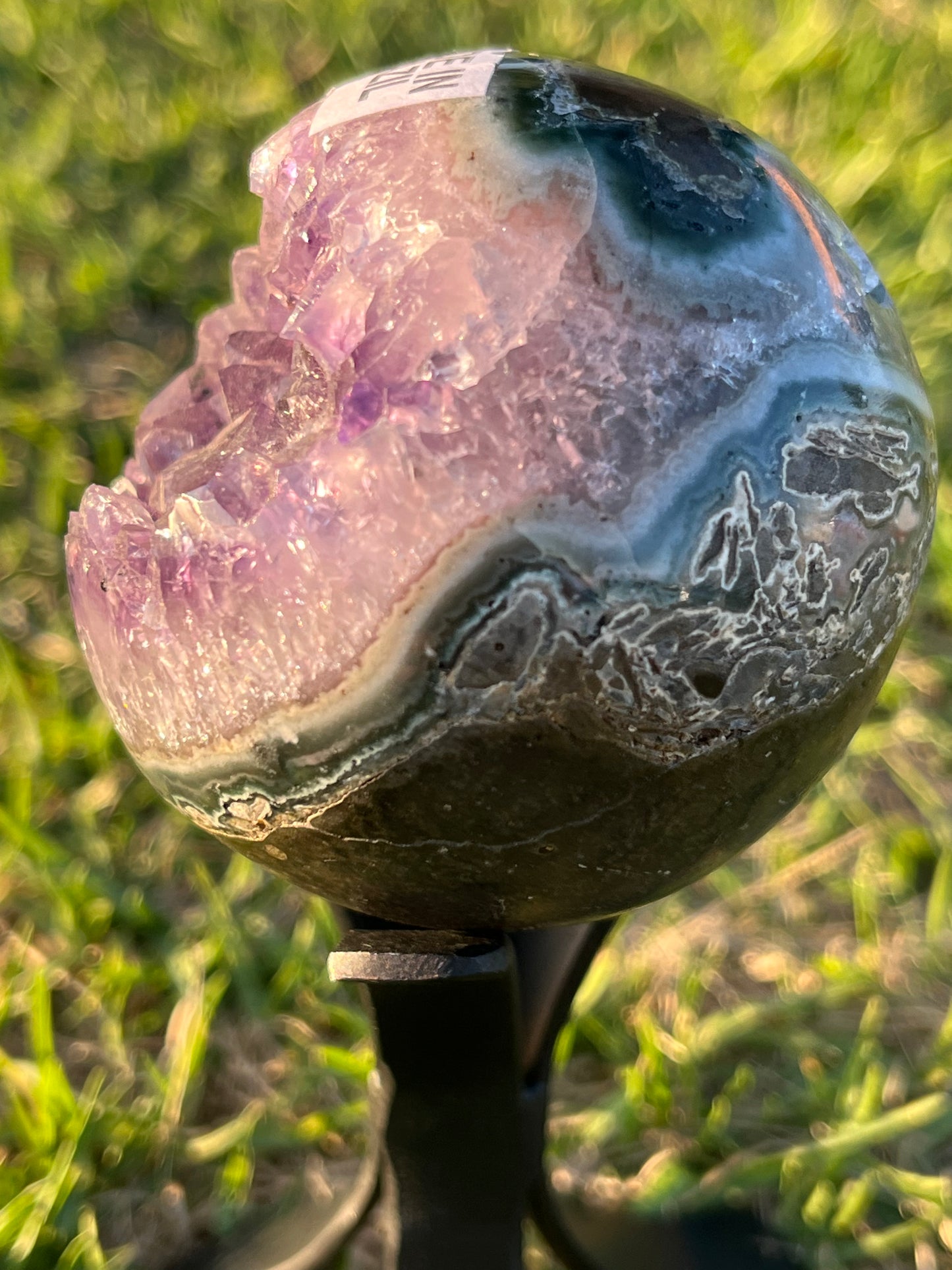 Amethyst Spheres on Stand