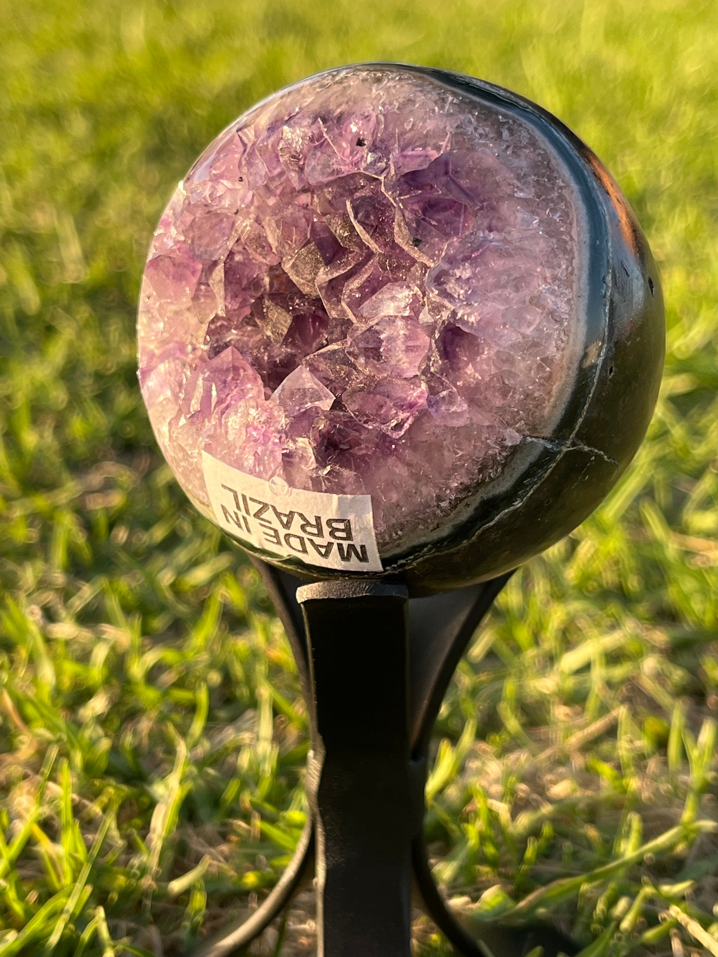 Amethyst Spheres on Stand