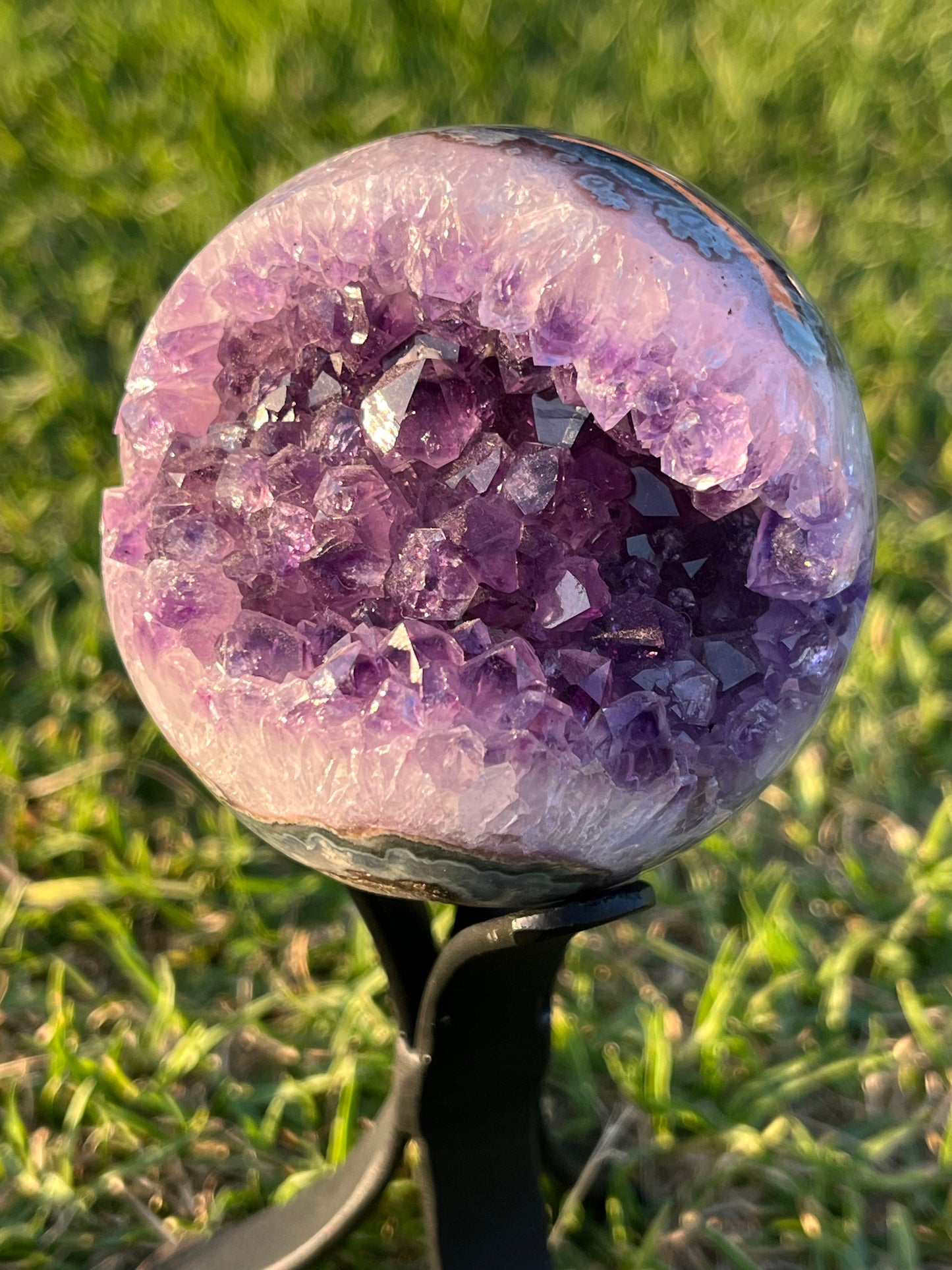 Amethyst Spheres on Stand