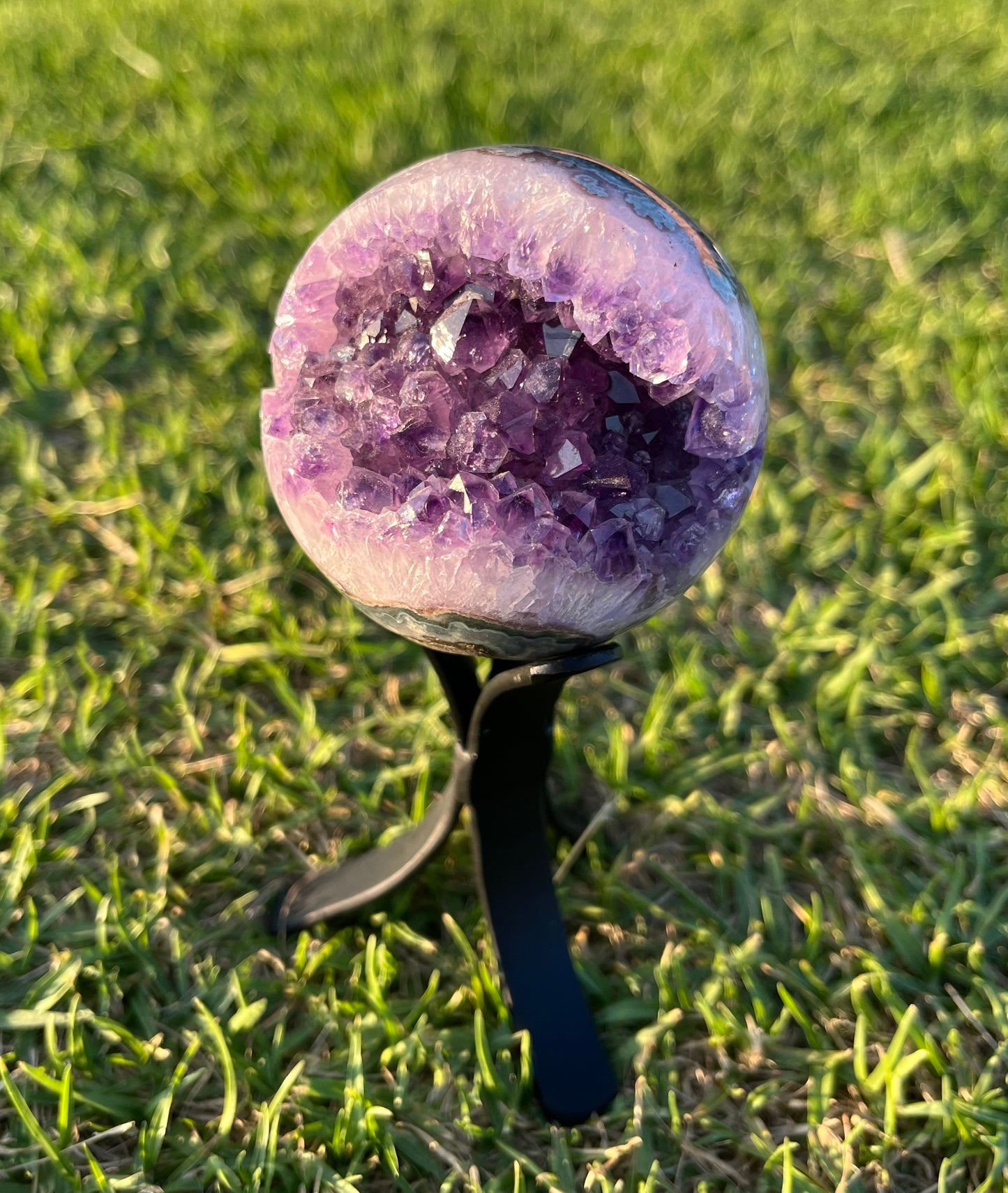 Amethyst Spheres on Stand