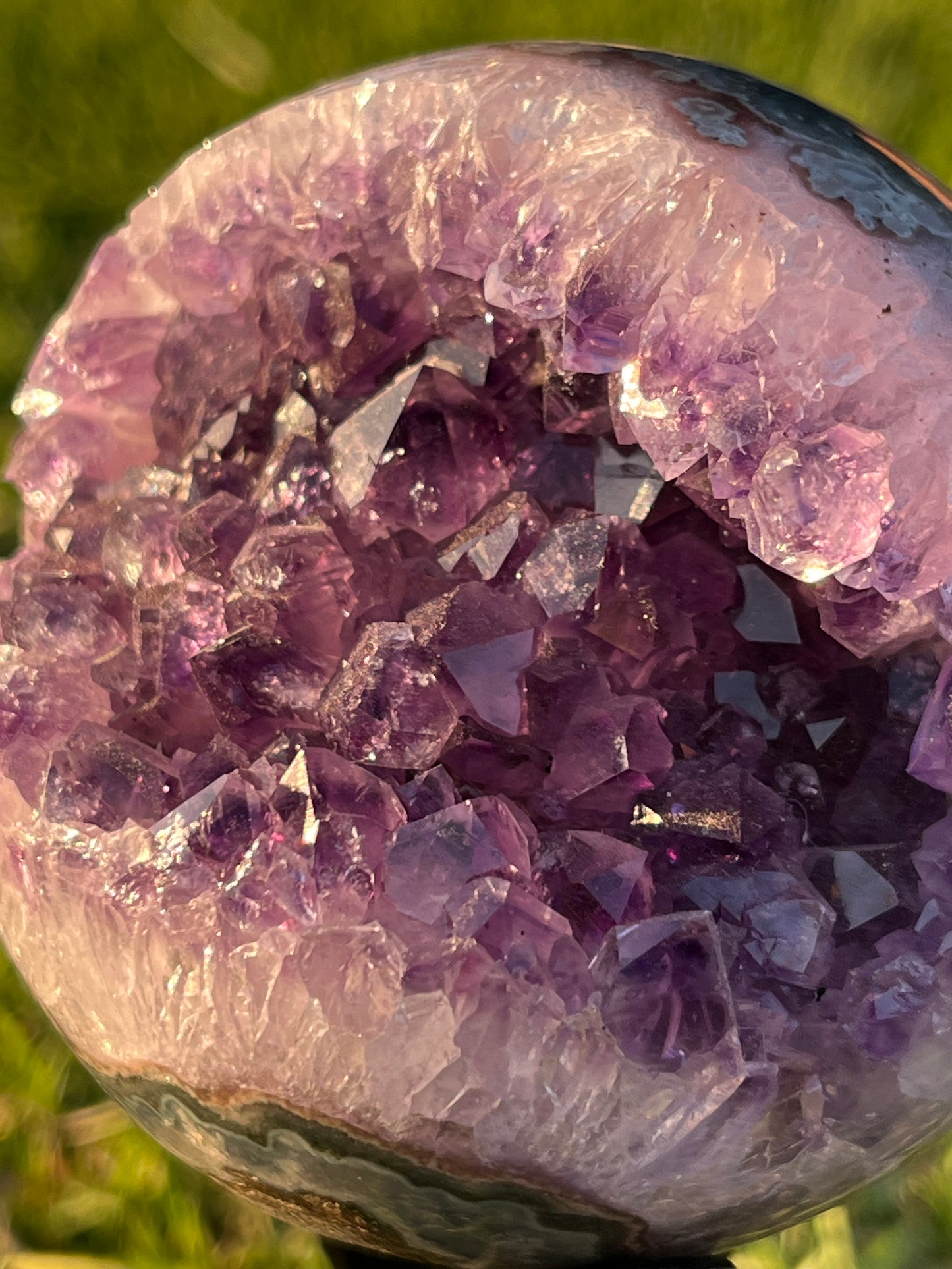 Amethyst Spheres on Stand