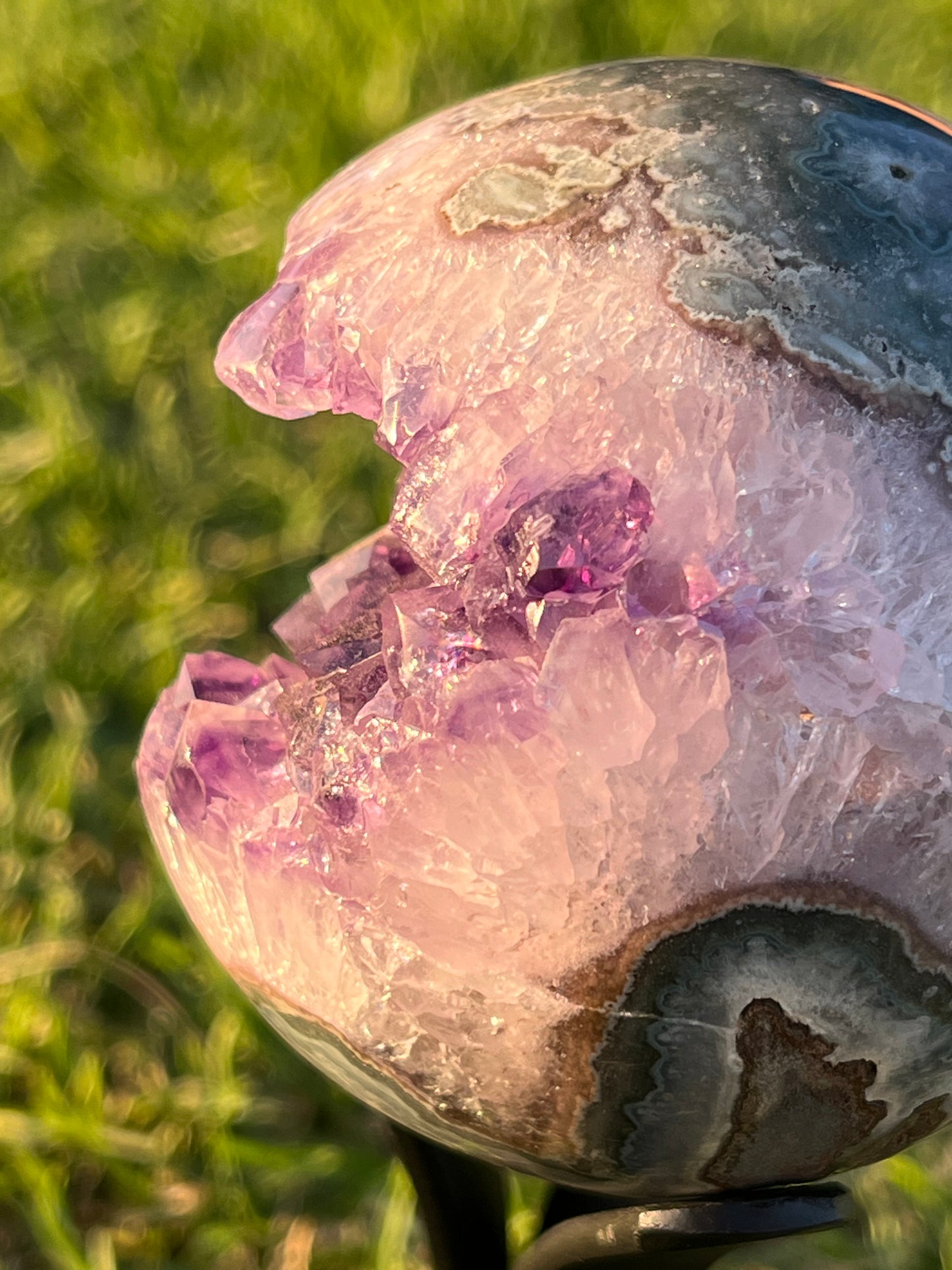 Amethyst Spheres on Stand