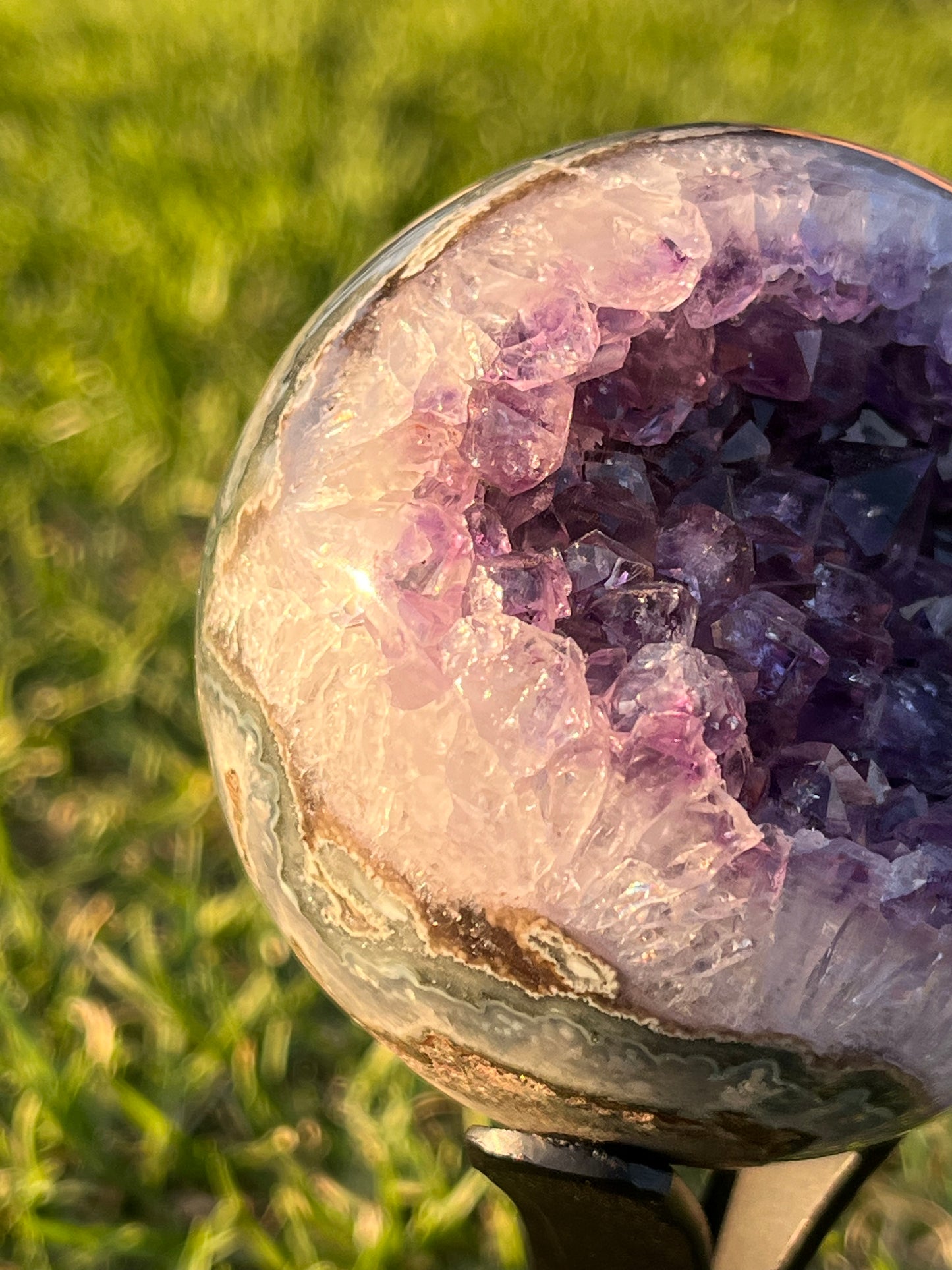 Amethyst Spheres on Stand