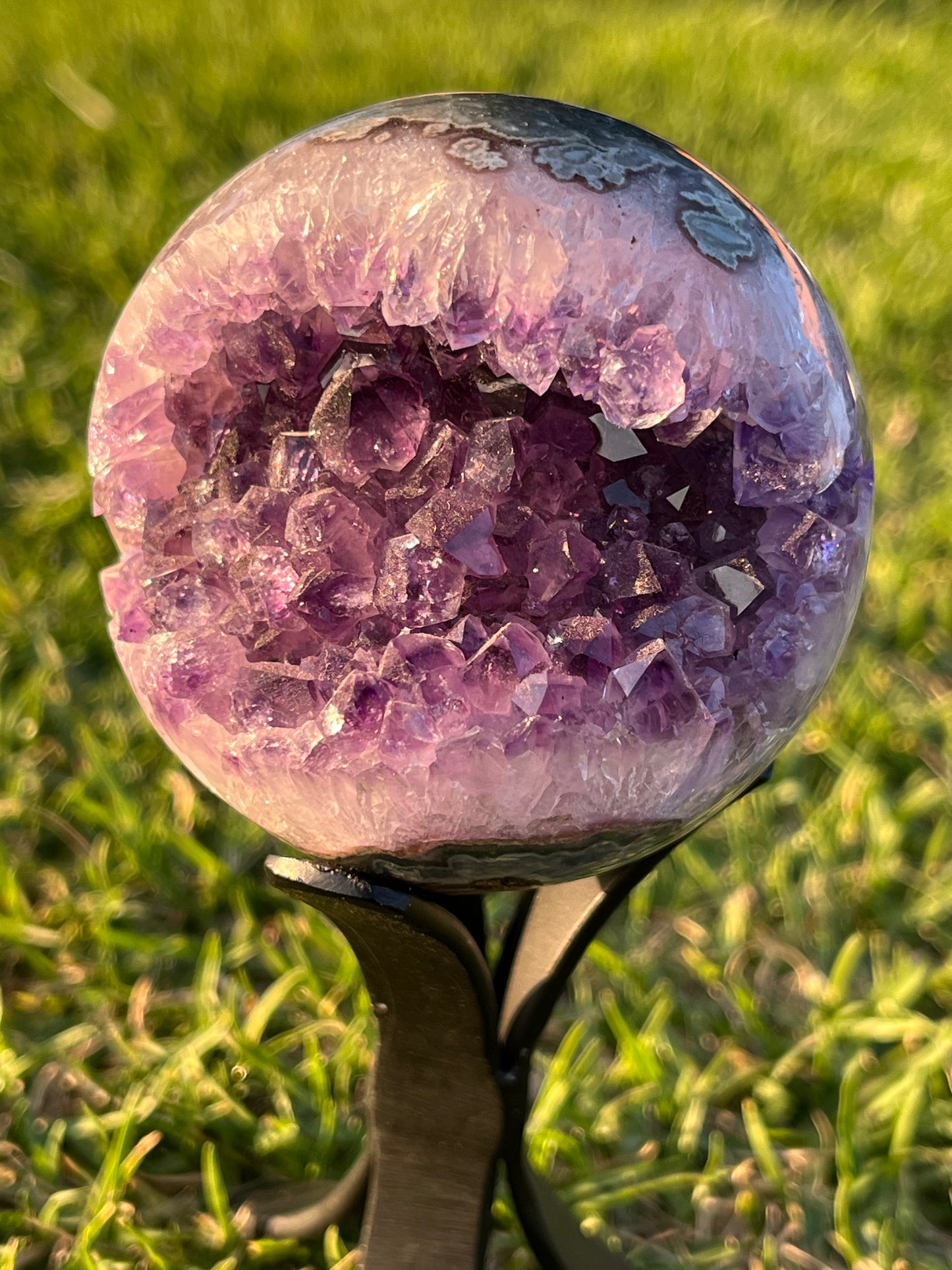 Amethyst Spheres on Stand