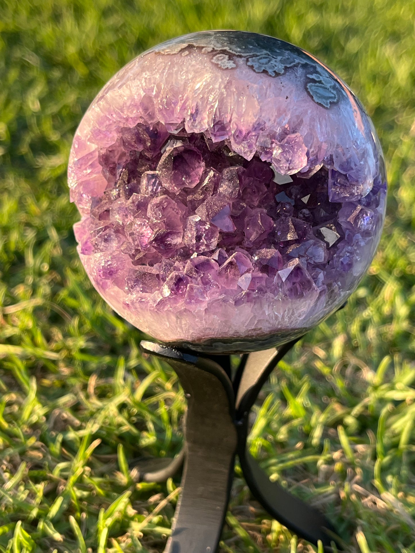 Amethyst Spheres on Stand