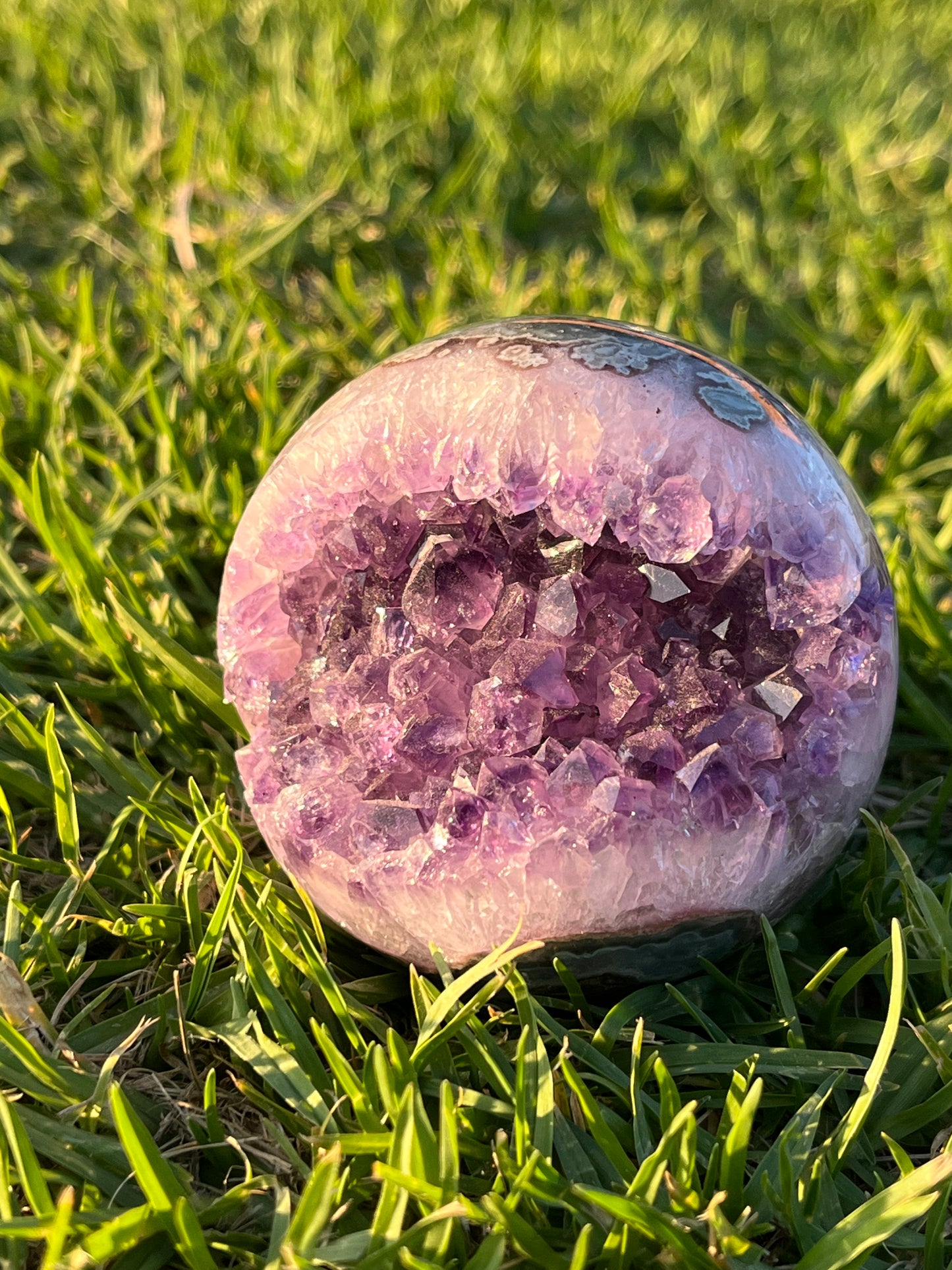 Amethyst Spheres on Stand