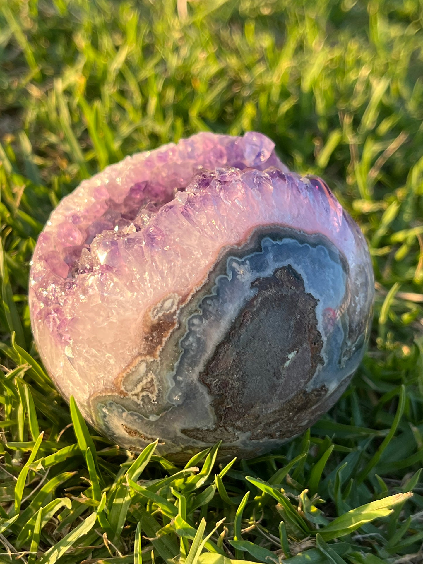 Amethyst Spheres on Stand