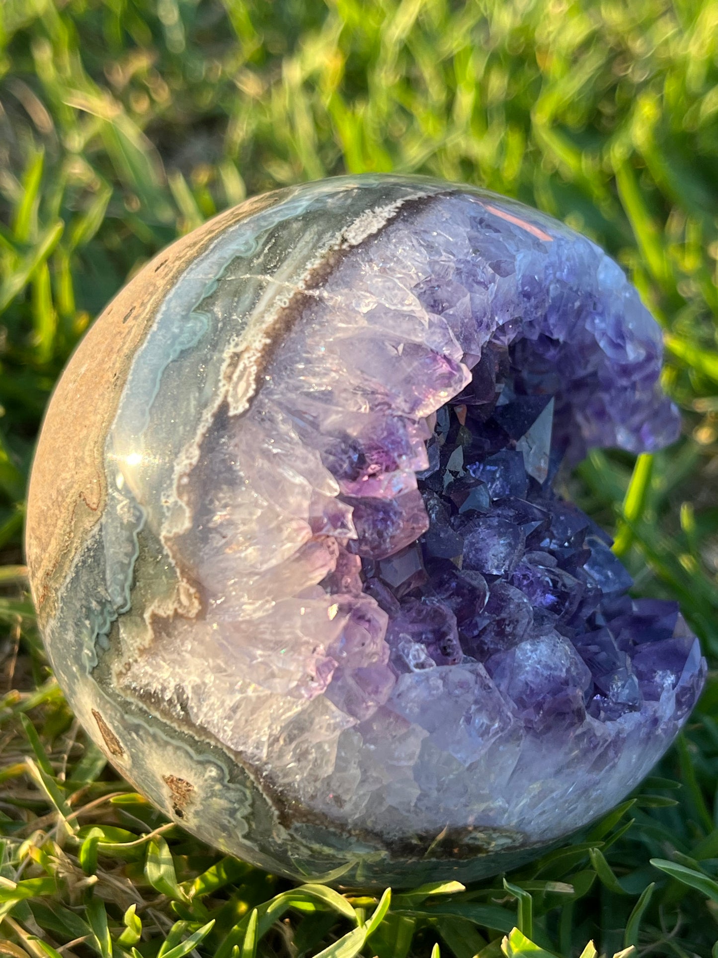 Amethyst Spheres on Stand