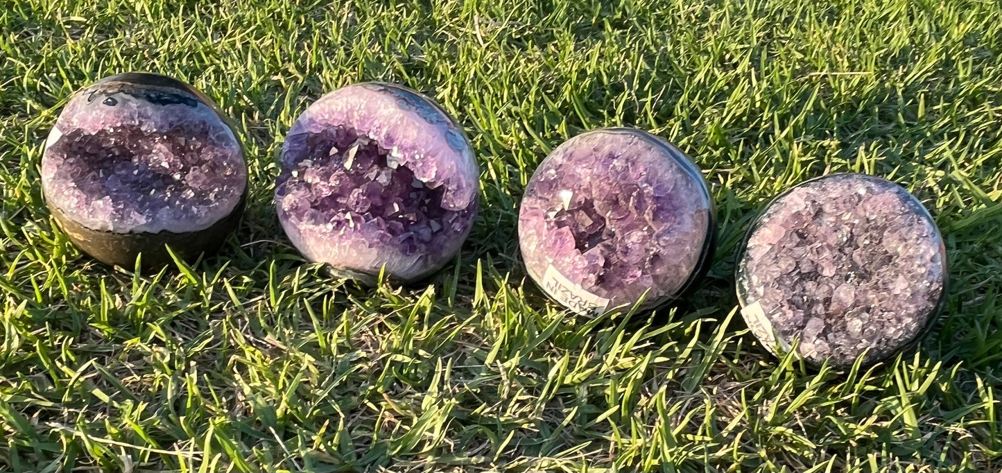 Amethyst Spheres on Stand