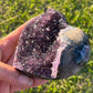 Amethyst Heart with Matrix and Purple Agate