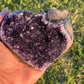 Amethyst Heart with Matrix and Purple Agate